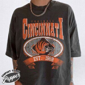 Cincinnati Football Heritage Style Comfort Colors T-Shirt 159